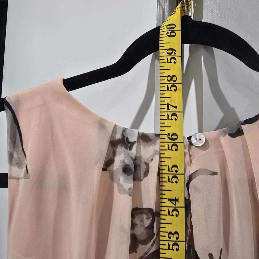 Coldwater Creek Pastel Pink and Brown Floral Maxi Dress - Picture 5 of 8